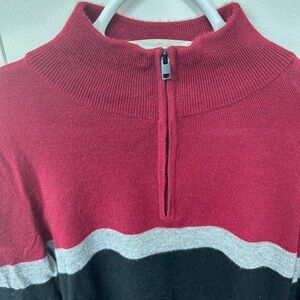 Large 1/4 zip neck wool sweater
